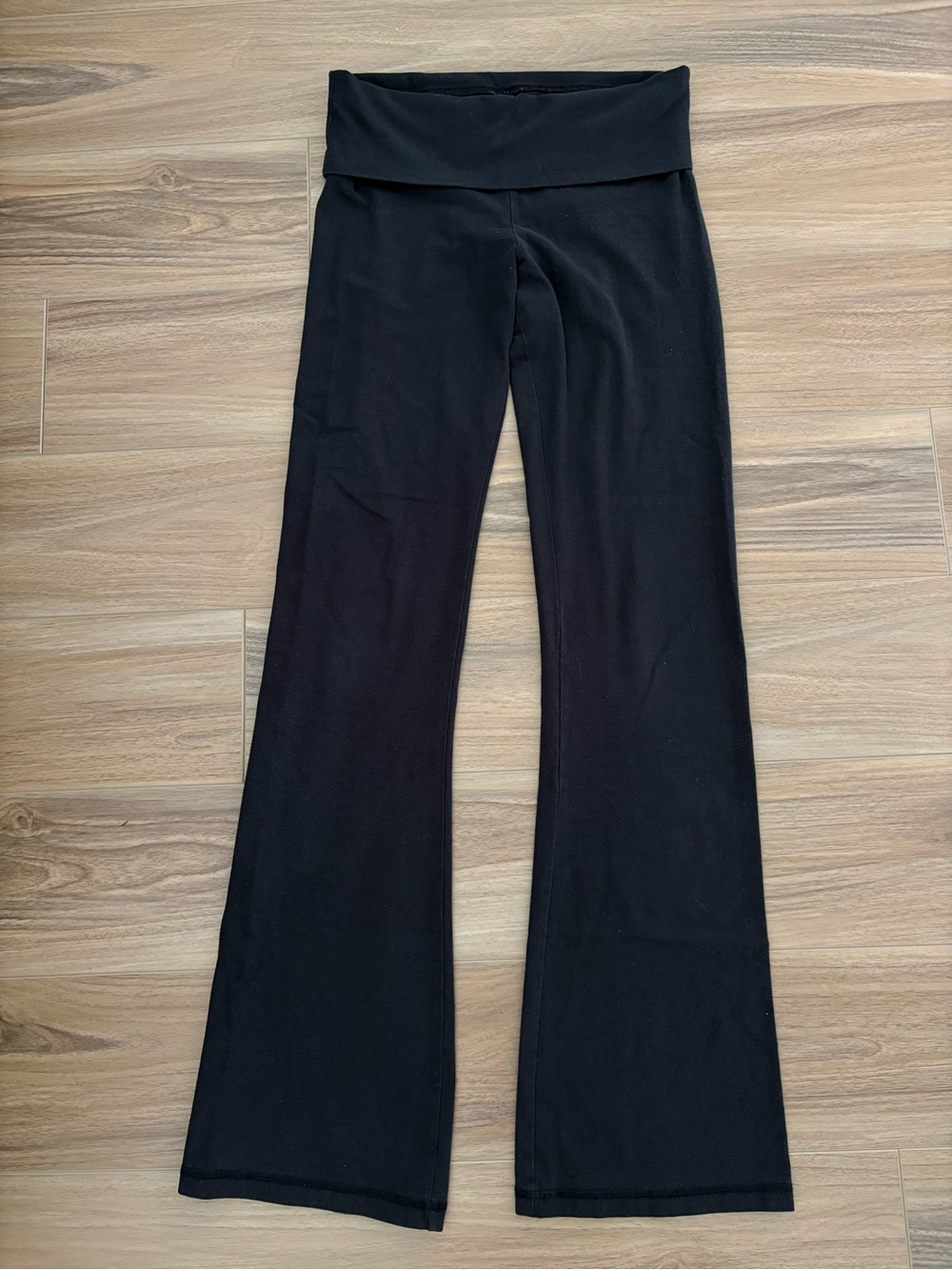 Victoria's Secret Black Foldover Waist Flare Pant